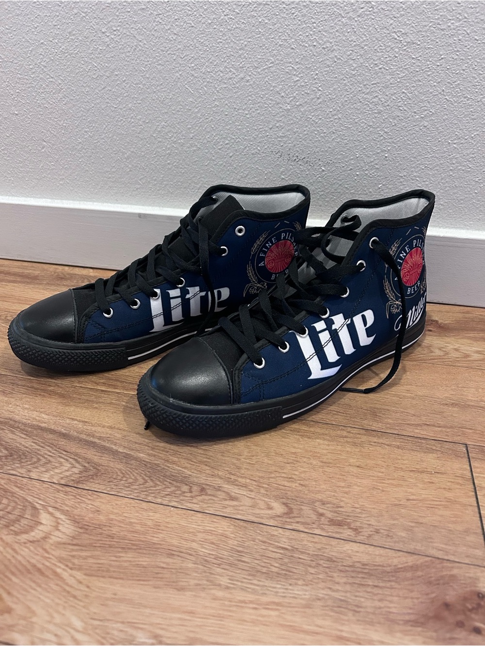 Miller Lite High-Top Sneakers - Navy & Black